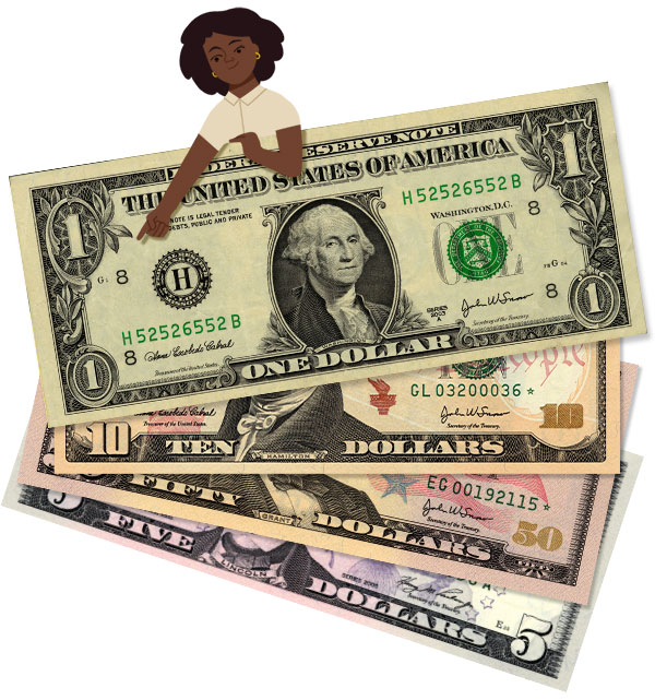 Examples of currency.