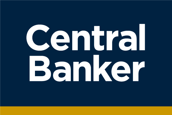 Blue rectangle that reads Central Banker.
